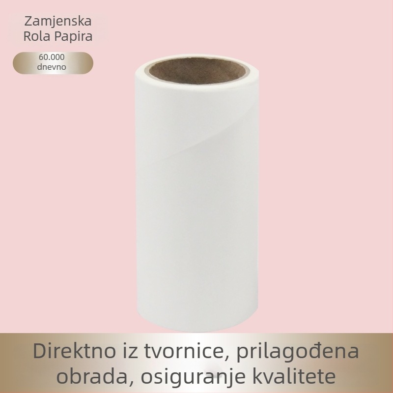 Zamjensko papirno jezgro za ljepkasti valjak za uklanjanje dlaka kućnih ljubimaca – rola s odvojivim listićima