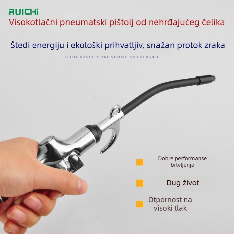 Na skladištu – pištolj za puhanje prašine od legure s produženom šipkom, američkog stila, pneumatski pištolj s velikim protokom zraka