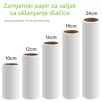 Roller za uklanjanje dlaka za odjeću s izmjenjivim jezgrom – ljepljivi listići za uklanjanje dlaka