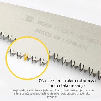 Persia Vrtna pila za podrezivanje voćnih stabala, ručna pila za kućnu izradu drva