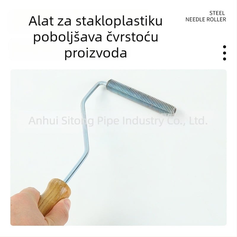 16 mm željezni spiralni valjak za uklanjanje mjehurića, ručna primjena staklenih vlakana u smolu