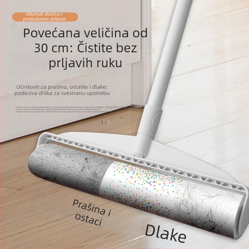 Rola za uklanjanje dlaka s spojnom šipkom za krevete, tepihe i sofe