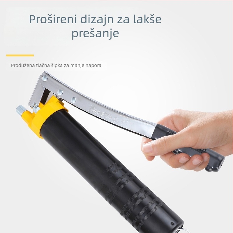 Industrijski ručni pištolj za podmazivanje, visok tlak, samonosiv, dvostruka radnja klipa, ušteda snage