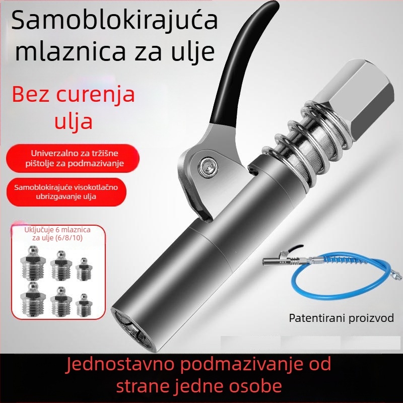Glava mlaznice za pištolj za mazivo, tip zaključavajući, visokotlačna, ručno zaključavanje