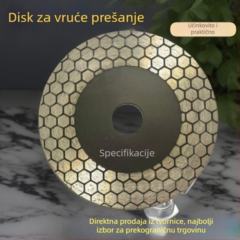 Dijamantska pila s toplinskim lisovanjem, valoviti dizajn za kružno rezanje – kamen, mermer i porculan