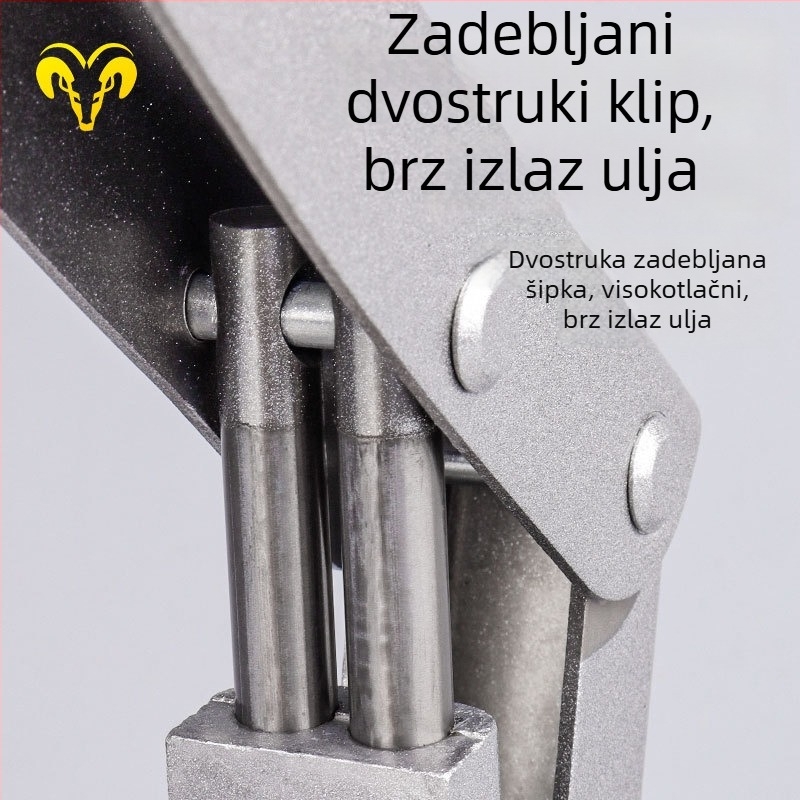 Ručna pumpa za mast s prozirnom cijevi, dvostruki klip i lančani tip