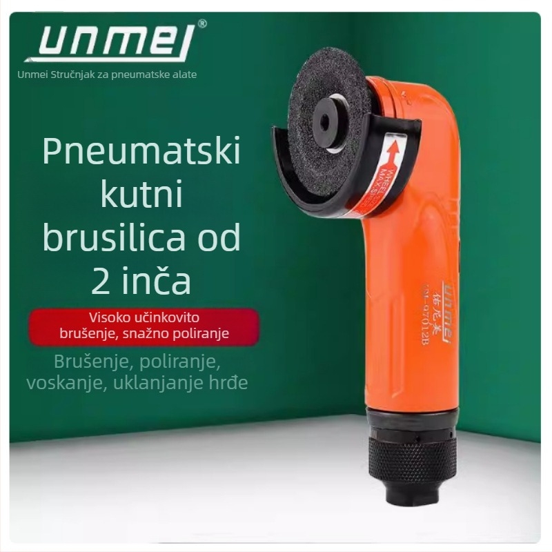 Younimei pneumatska kutna brusilica promjera 2 inča, mini polirka s regulacijom brzine, disk 50 mm