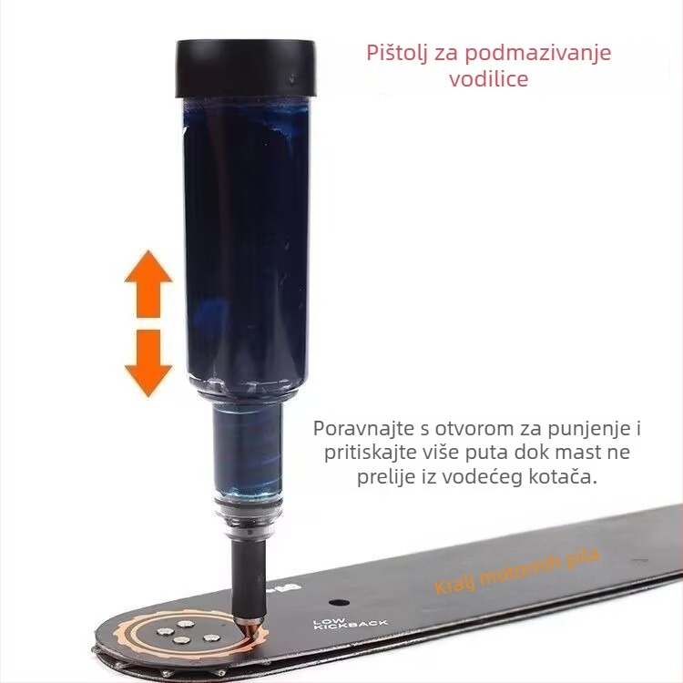 Pištolj za mazanje lančane pile — brzo podmazivanje, jednostavna uporaba, izdržljiv i bez napora alat za podmazivanje