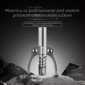 Pištolj za mazivo s klipsnim tipom, univerzalna visokotlačna mlaznica, mlaznica za punjenje, ploski vrh, ručne i pneumatske glave i skup pribora