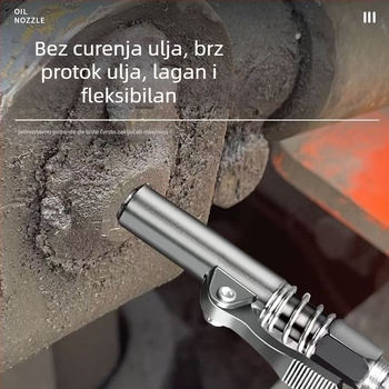 Novi model pištolju za mazivo s jednim ručnim držačem, tip zaključavajuće klipse, visok tlak, samozaključavajući, ručno/električno/pneumatsko, mlaznica s zupčanim mehanizmom