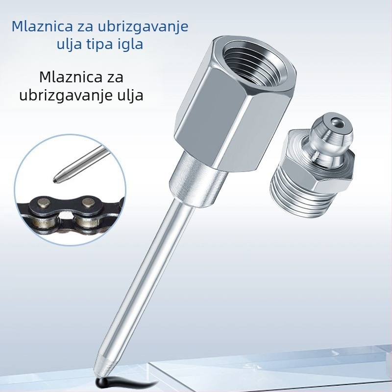 Igličasti vrh za mazivo, plosna glava pištolja za mazivo, pneumatski pištolj za mazivo s mlaznicom visokog tlaka