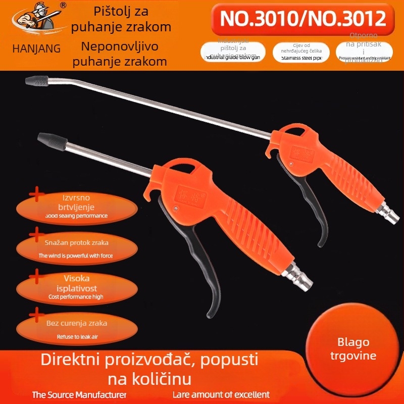 Shrew NO3010/3012 Visokotlačni pneumatski pištolj za uklanjanje prašine snažnim zračnim mlazom za industrijsko čišćenje