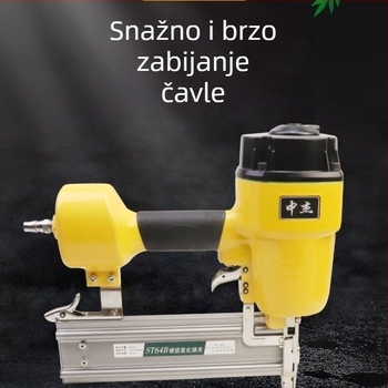 Zhongjie ST64B Pneumatski čavlić s velikim cilindrom, namijenjen žičnim kanalima, cementnim čavlima i čavlima od čelične trake