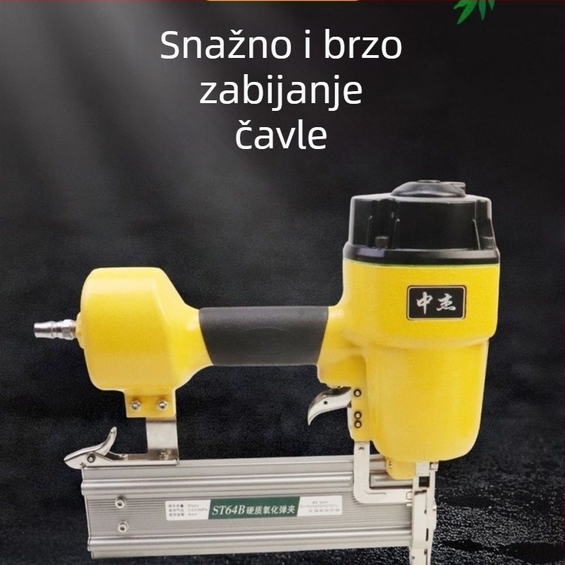 Zhongjie ST64B Pneumatski čavlić s velikim cilindrom, namijenjen žičnim kanalima, cementnim čavlima i čavlima od čelične trake