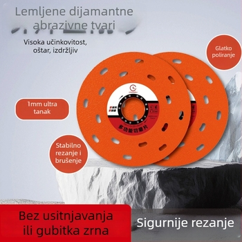 Prilagođeni višenamjenski dijamantni disk za rezanje i poliranje, s brazdenim spojem, namijenjen rezanju pločica, kamena, stakla i kamenskih ploča.