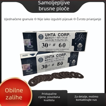 UHTA šmirgl papir s ljepivom stražnjom stranom, smeđi kalcinirani korund, abrazivni papir za pneumatsku kutnu brusilicu, 45°/90°