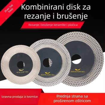 Diamantski disk za rezanje i brušenje s integriranim mogućnostima rezanja i brušenja, 115 mm za keramičke pločice – dvostruka namjena