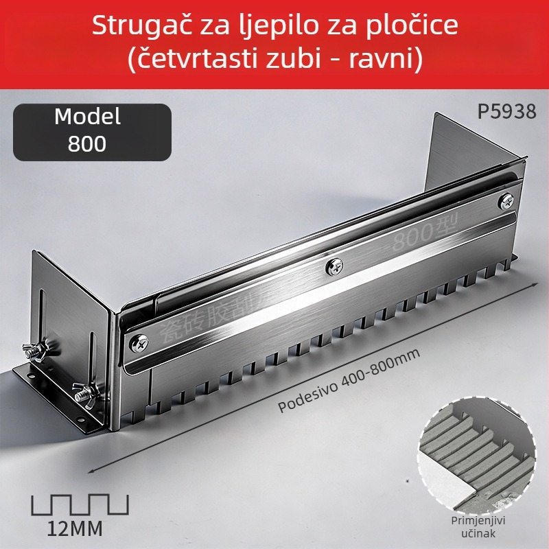 Novi model integrirane škrabice za fuge od nehrđajućeg čelika, debeli i proširivi višenamjenski alat za fuge pločica