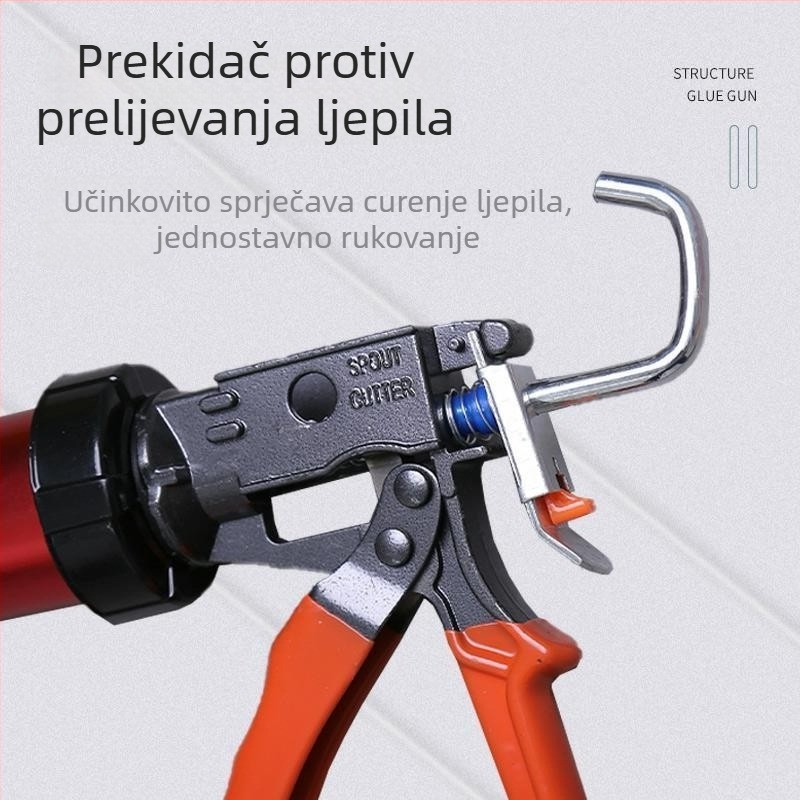 307 Ergonomičan pištolj za ljepilo za mekana ljepila i strukturni silikon – za vrata i prozore