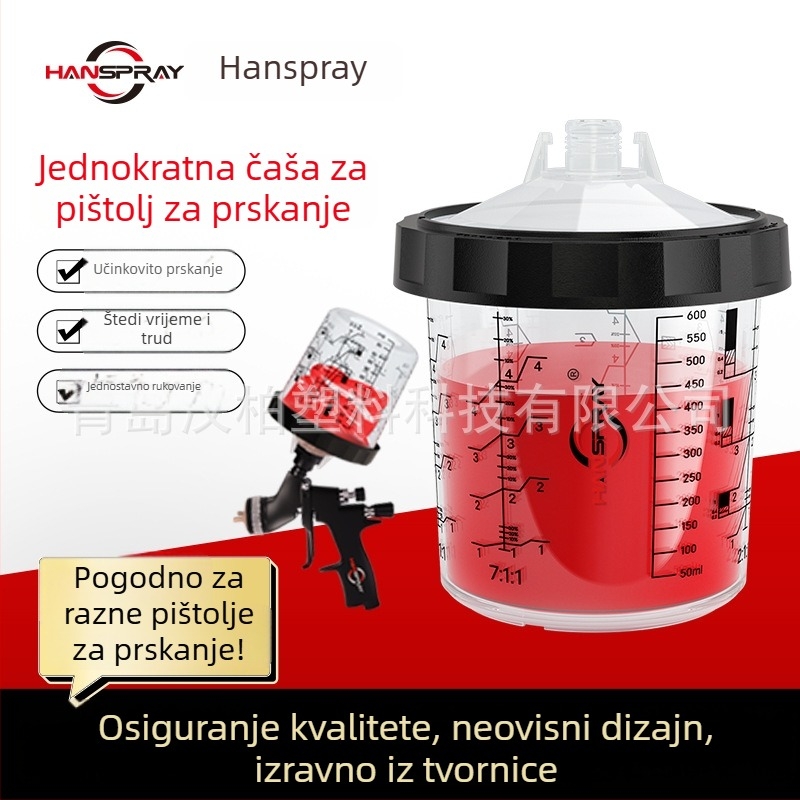 Jednokratna plastična čašica za miješanje boje za automobilsku sprej pištolu
