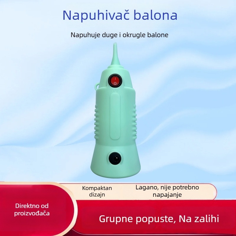Prijenosna električna pumpa za balone, baterijsko napajanje, pogodna za proslave i zabave, mini vanjski model