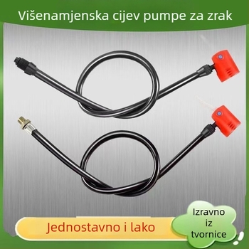 Univerzalni nastavak za pumpu zraka sa glavom za napuhivanje, adapteri za britanske i američke mlaznice, integrirani klip za zamjenu mlaznica