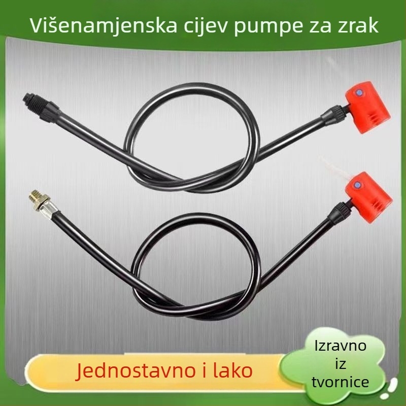 Univerzalni nastavak za pumpu zraka sa glavom za napuhivanje, adapteri za britanske i američke mlaznice, integrirani klip za zamjenu mlaznica