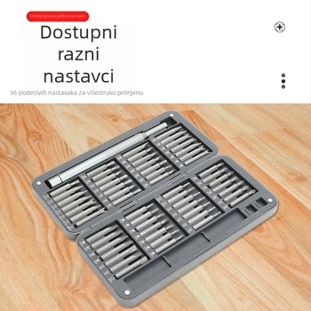 56-dijelni ručni set odvijača za kućanstvo s križnim i U-oblikovanim bitovima te posebnih bitova