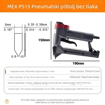 Meixin pneumatska spajalica za okvire za fotografije, okvire za križni šav i okvire za ogledala