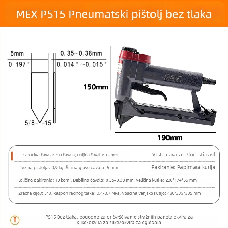 Meixin pneumatska spajalica za okvire za fotografije, okvire za križni šav i okvire za ogledala