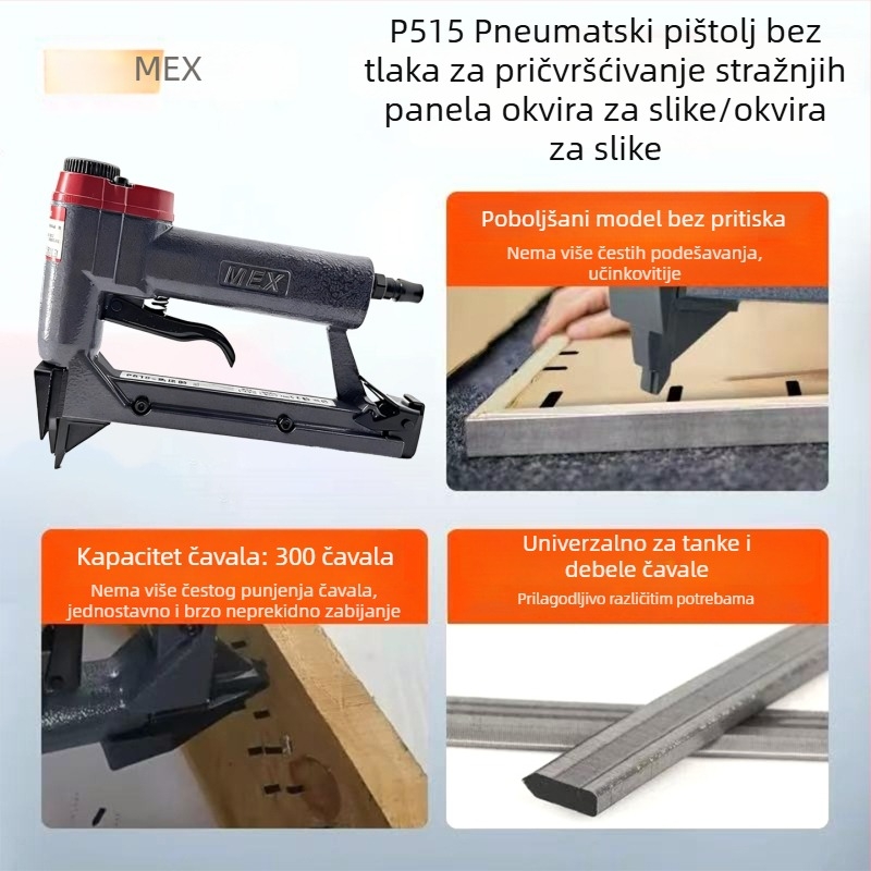 Meixin pneumatska spajalica za okvire za fotografije, okvire za križni šav i okvire za ogledala