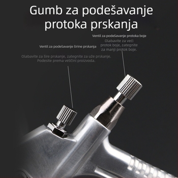 Muzi K3 pneumatski pištolj za bojenje, gravitacijsko napajanje, izdržljiv, mlaznica 0,5 mm