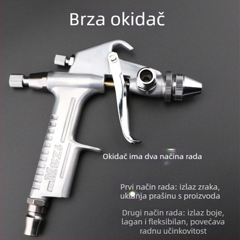 Muzi K3 pneumatski pištolj za bojenje, gravitacijsko napajanje, izdržljiv, mlaznica 0,5 mm