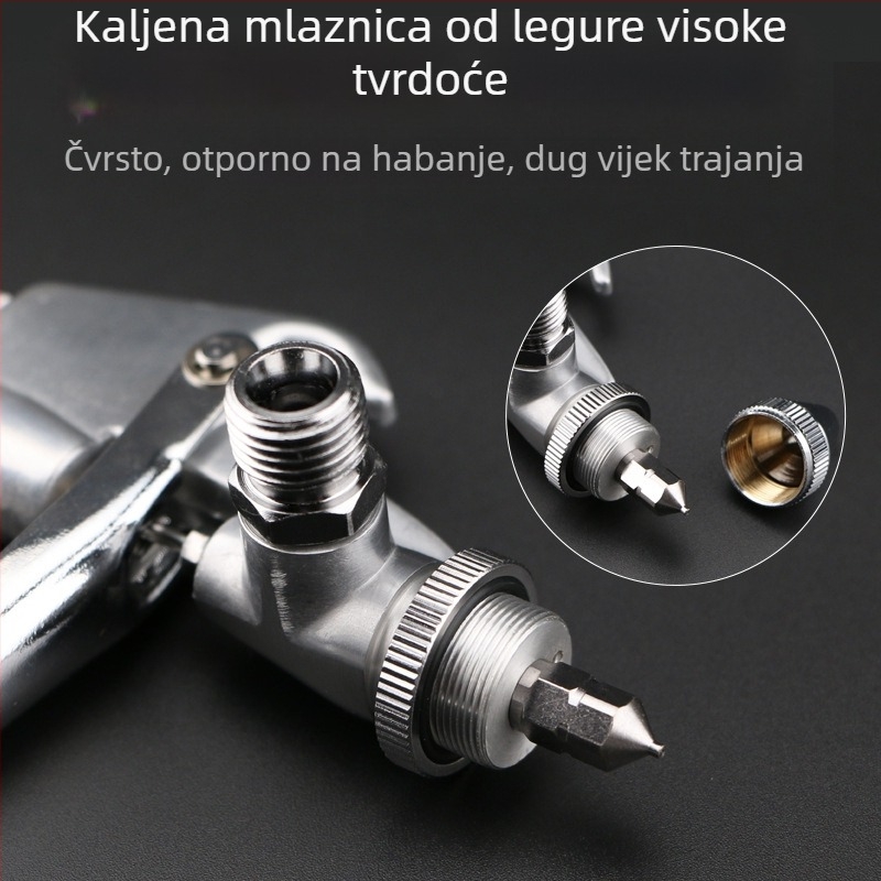 Muzi K3 pneumatski pištolj za bojenje, gravitacijsko napajanje, izdržljiv, mlaznica 0,5 mm