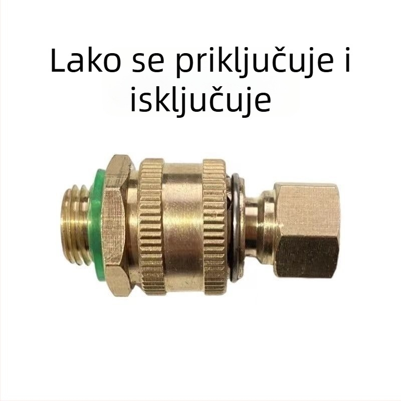 Visokotlačna cijev za prskanje s brzim spojem i 360° pokretnim zglobom, potpuno bakreni nastavci za prskanje
