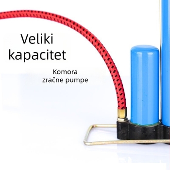 Ručna pumpa za gume s cijevi i nastavcima za ventile
