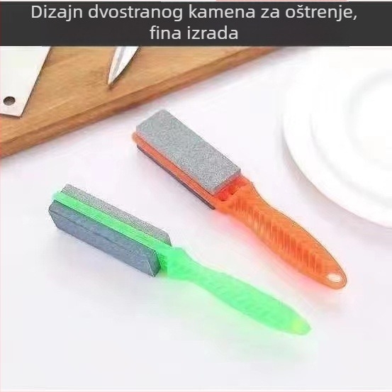 Kuhinjski kamen za oštrenje noževa — prirodni uljni kamen za grubo i fino naoštrenje, višenamjenski, ekstra veliki