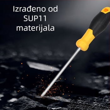 Industrijski magnetski set odvijača s Phillips i ravnim vrhovima, Cr-V čelik