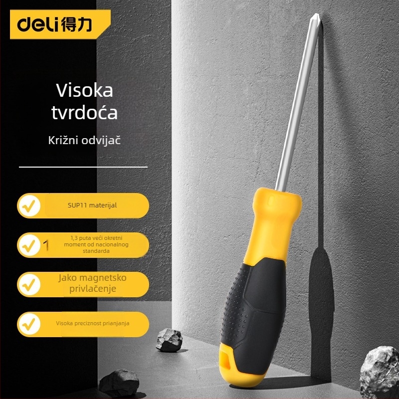 Industrijski magnetski set odvijača s Phillips i ravnim vrhovima, Cr-V čelik