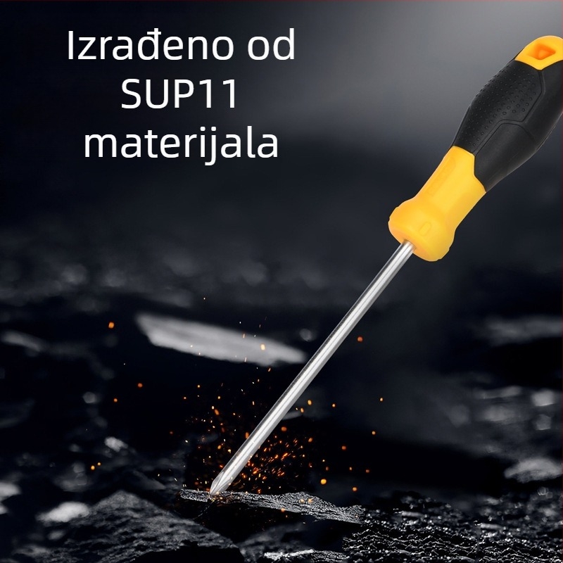 Industrijski magnetski set odvijača s Phillips i ravnim vrhovima, Cr-V čelik