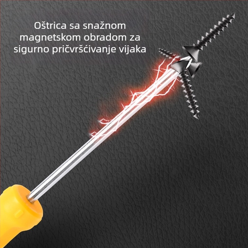 Industrijski magnetski set odvijača s Phillips i ravnim vrhovima, Cr-V čelik