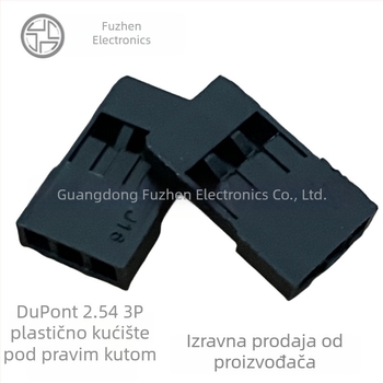 DuPont 2,54 mm, 3‑pin pravokutni konektor s gumastim kućištem, nylon bez halogena