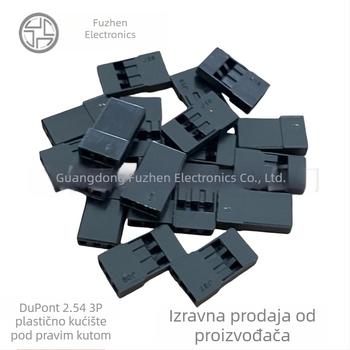 DuPont 2,54 mm, 3‑pin pravokutni konektor s gumastim kućištem, nylon bez halogena