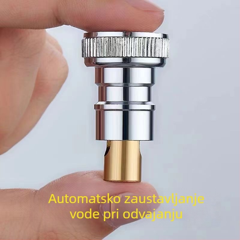 Spoj za perilicu rublja s automatskim zatvaranjem vode