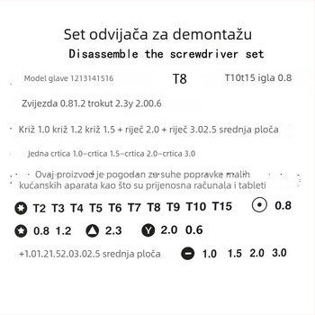 25-u-1 multifunkcionalni alat za popravak i demontažu mobitela, naočala, prijenosnih računala i drugih – izolirano, krom-vanadijeva legura