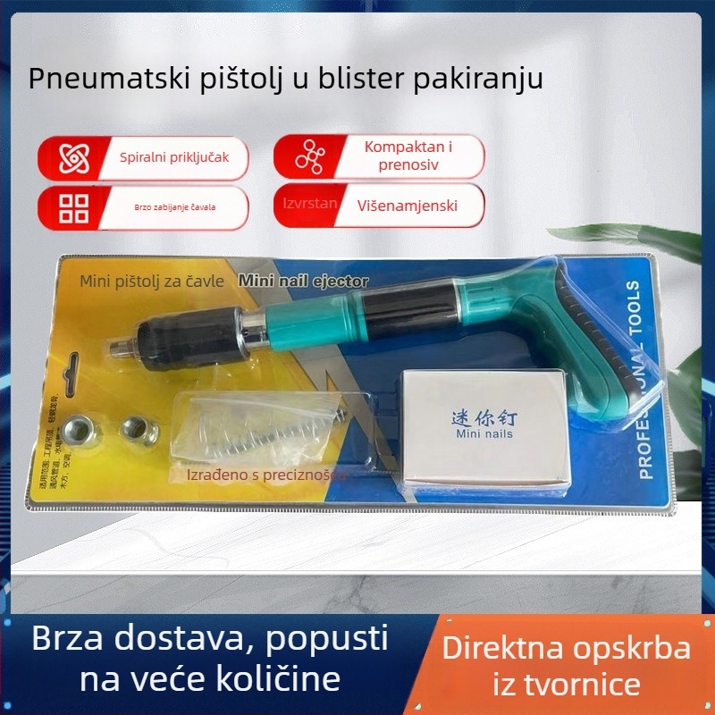 Pistolj za nokte za strop s integriranim držačem za nokte za dekoraciju i ugradnju klima uređaja