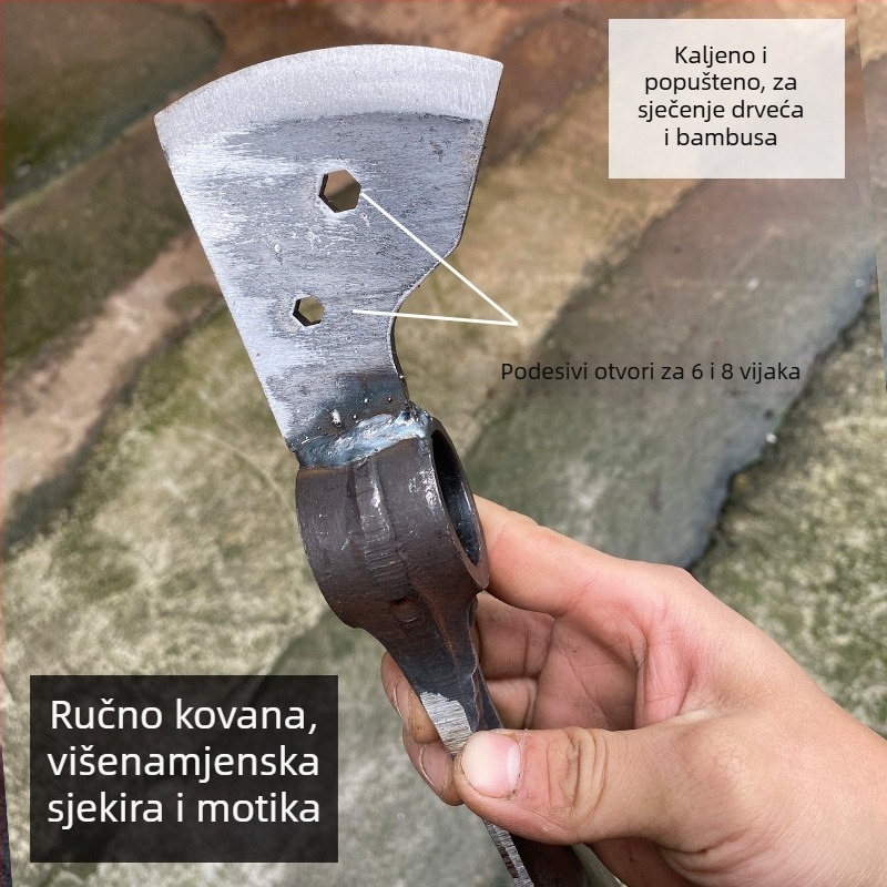 Višenamjenski alat za vrt: kopanje, piljenje drveta, prozračivanje tla, kopanje bambusovih izdanka, sadnja povrća, ribolov i berba cordyceps.