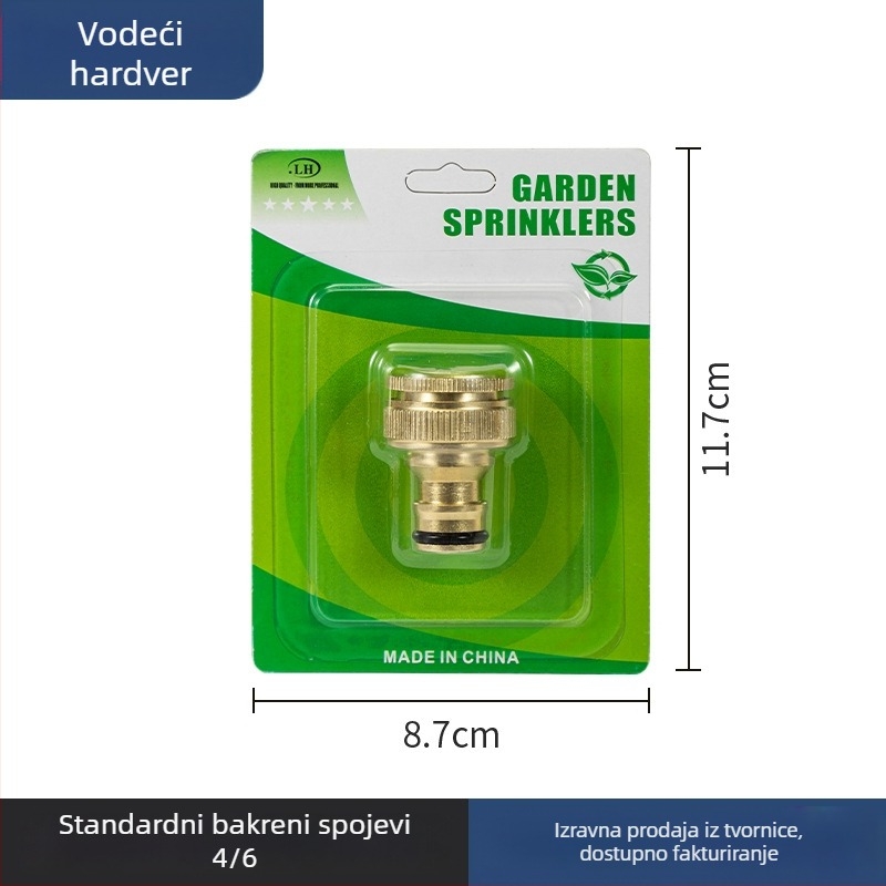 Bakreni spojnici za slavinu, tip nipple, 1/2 in i 3/4 in, unutarnji navoj, blister pakiranje