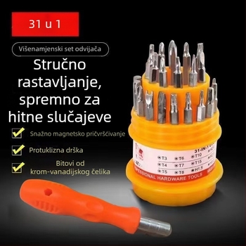 Set odvijača 31-u-1 s magnetskim križnim vrhom za popravak mobitela
