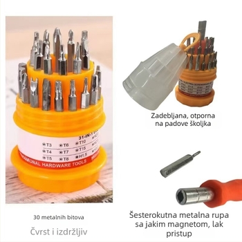 Set odvijača 31-u-1 s magnetskim križnim vrhom za popravak mobitela